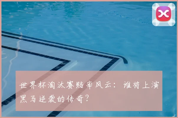 世界杯淘汰赛赔率风云:谁将上演黑马逆袭的传奇?